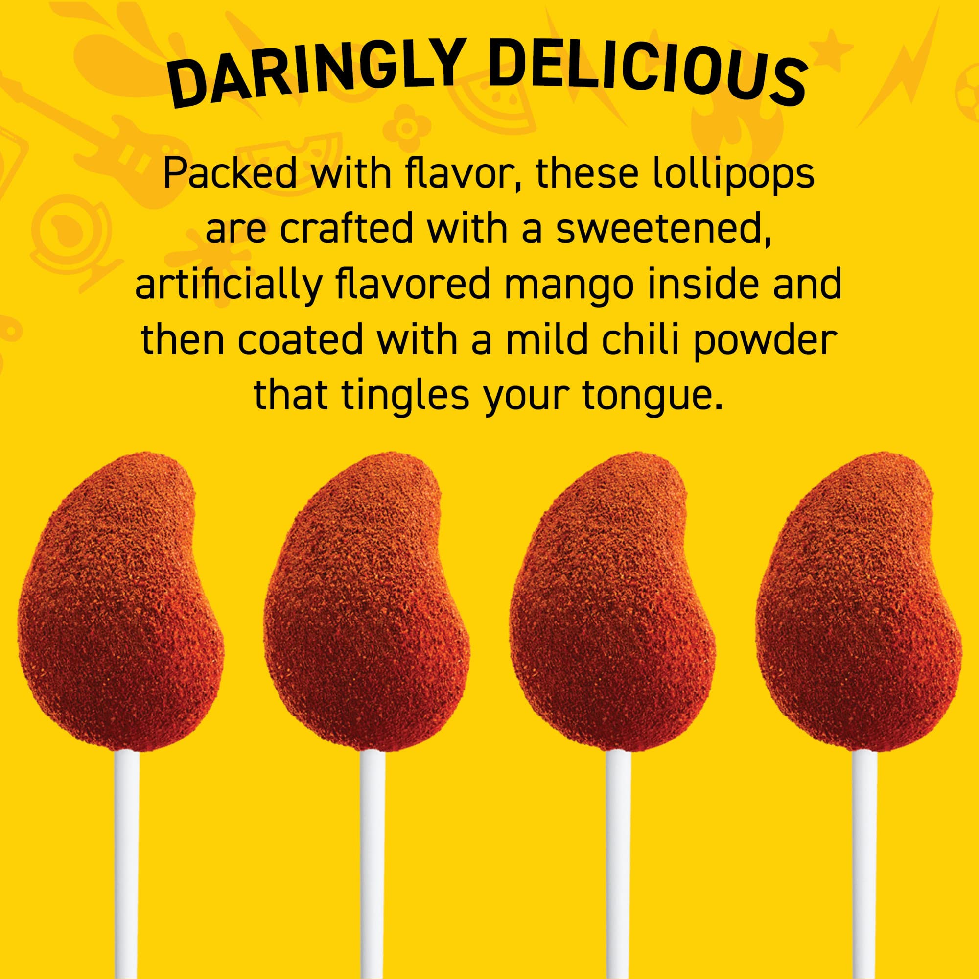 Vero lollipop stick detail showing wrapper and easy-to-hold design for sharing