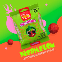Vero pile of Pica Sandia gummies highlighting quantity and shareable appeal