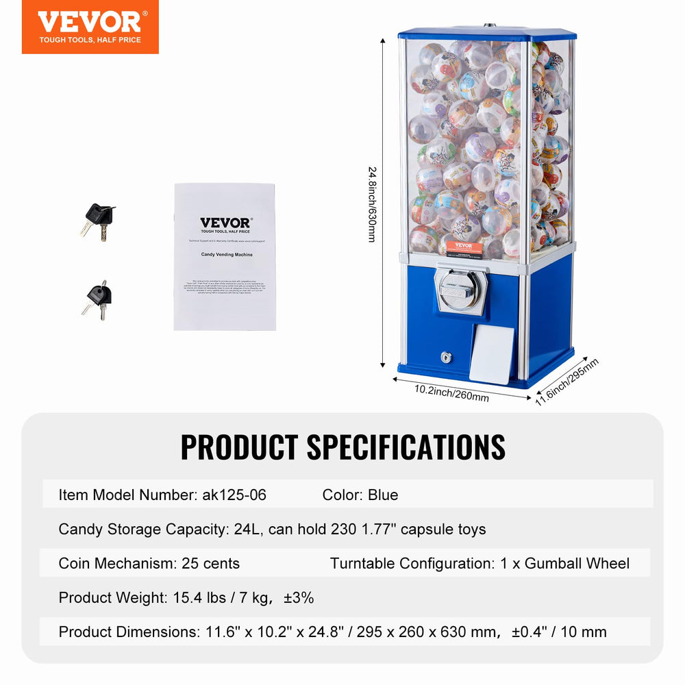 VEVOR size comparison with toy showing scale and capacity benefit