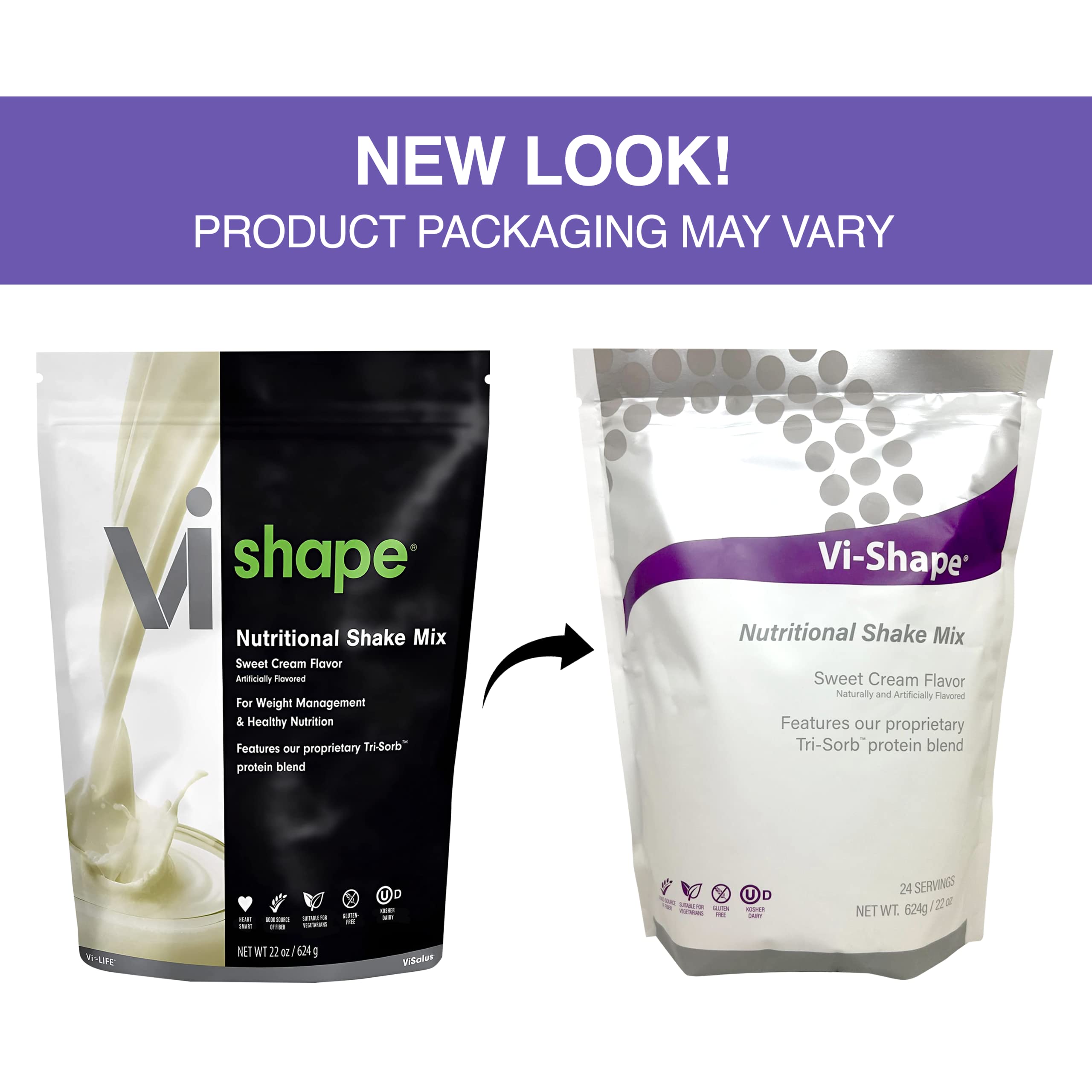 Vi-Shape powder close-up texture highlighting smooth mixability and fine grind