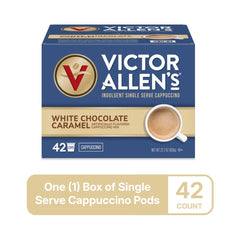 victor allen's brewed cappuccino in mug with creamy foam and aroma