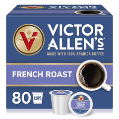 Victor Allen's Coffee box front showing 80-count convenience and bold roast