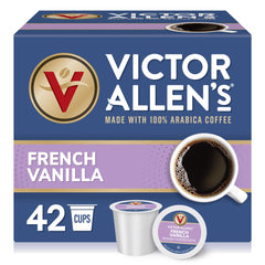 Victor Allen's front packaging showing 42-count pods and flavor