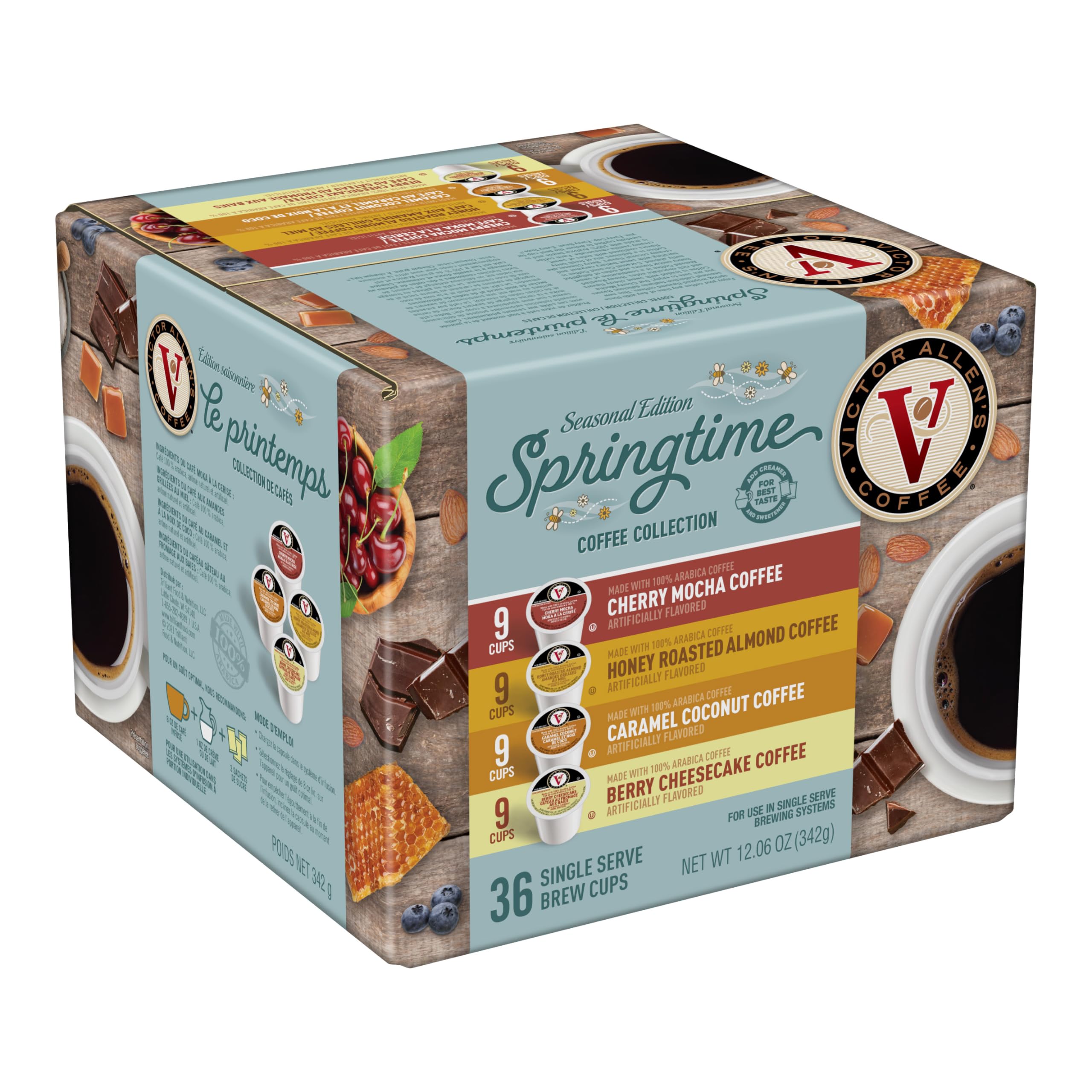 Victor Allen's front box showing Springtime Variety Pack for easy selection