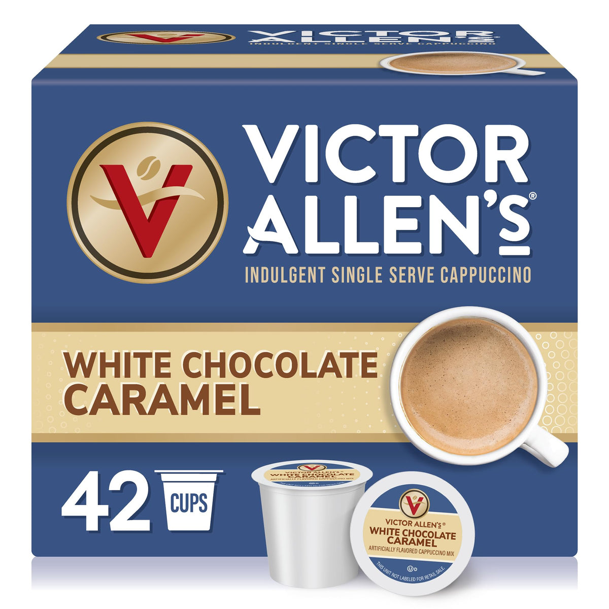 victor allen's front box showing flavor and 42-count convenience