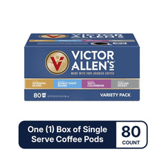 Victor Allen's Italian Roast pod with bold roast visible and rich aroma