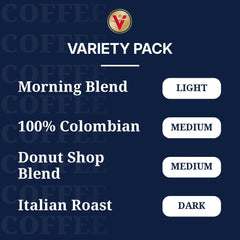 Victor Allen's close-up pod label detail highlighting roast information