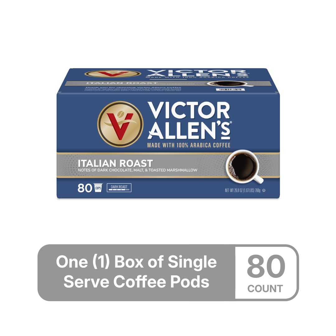Victor Allen's pod loaded in a Keurig-compatible brewer demonstrating easy single-serve brewing