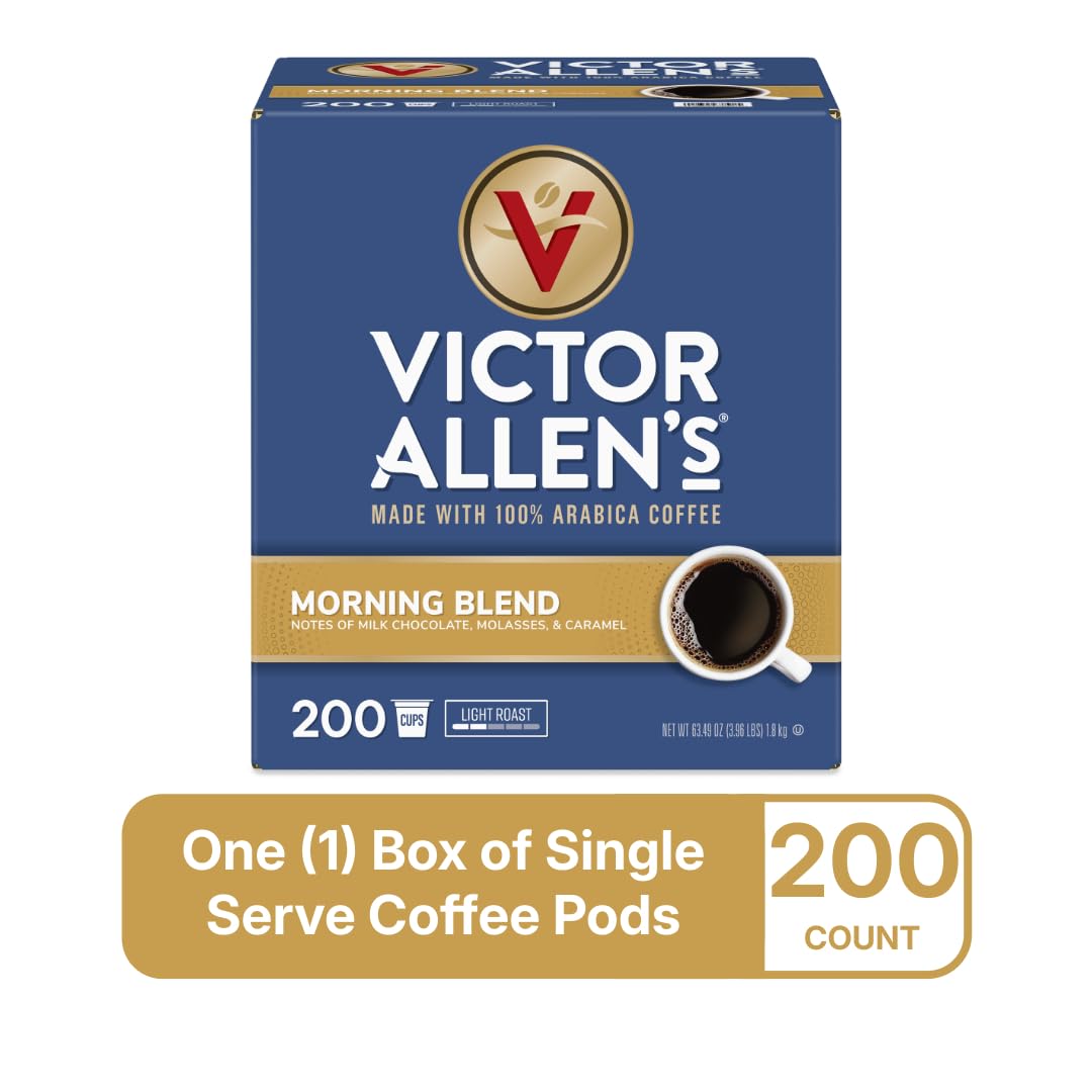 Victor Allen's pod side label showing roast and compatibility