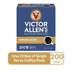 Victor Allen's pod side label showing roast and compatibility
