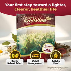 Vida Divina tea bag close-up displaying texture and sealed edge for freshness