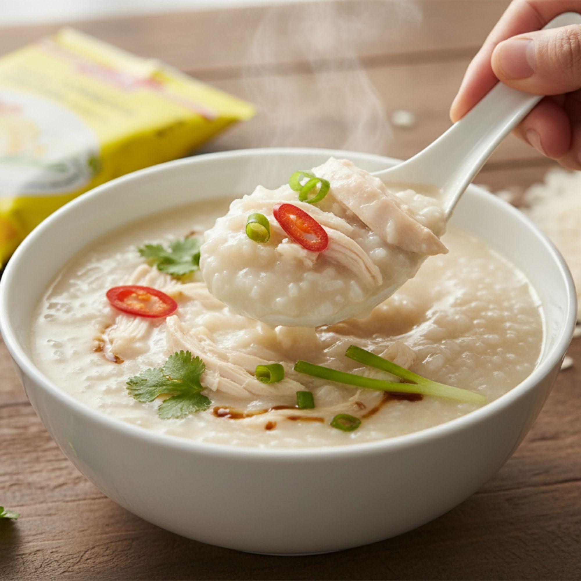 VIFON served porridge in bowl suggesting warm, ready meal