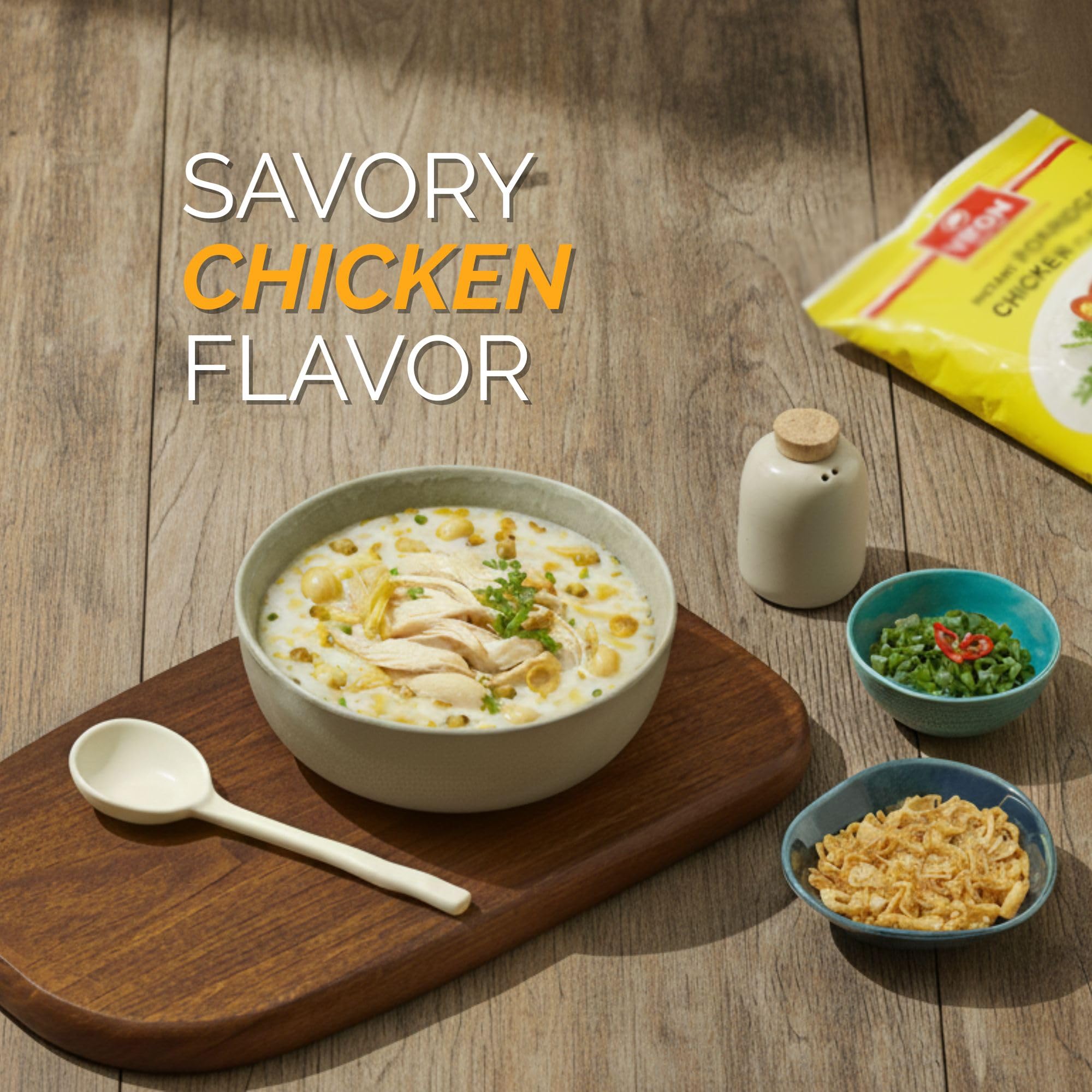 VIFON close-up porridge texture highlighting creamy rice comfort