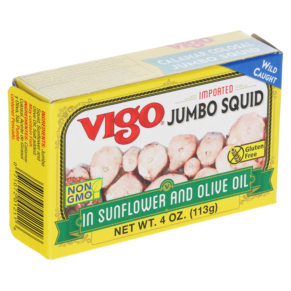 Vigo label and nutrition panel displaying imported Spanish sourcing