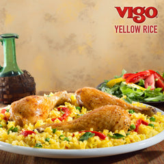 Vigo rice plated with grilled chicken illustrating a balanced meal and easy pairing