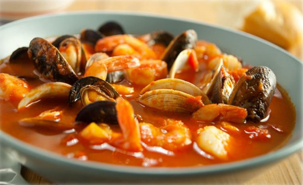 Vigo squid mixed in pasta demonstrating quick gourmet meal