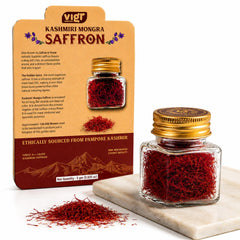 vigr front packaging showing Pampore saffron and freshness guarantee