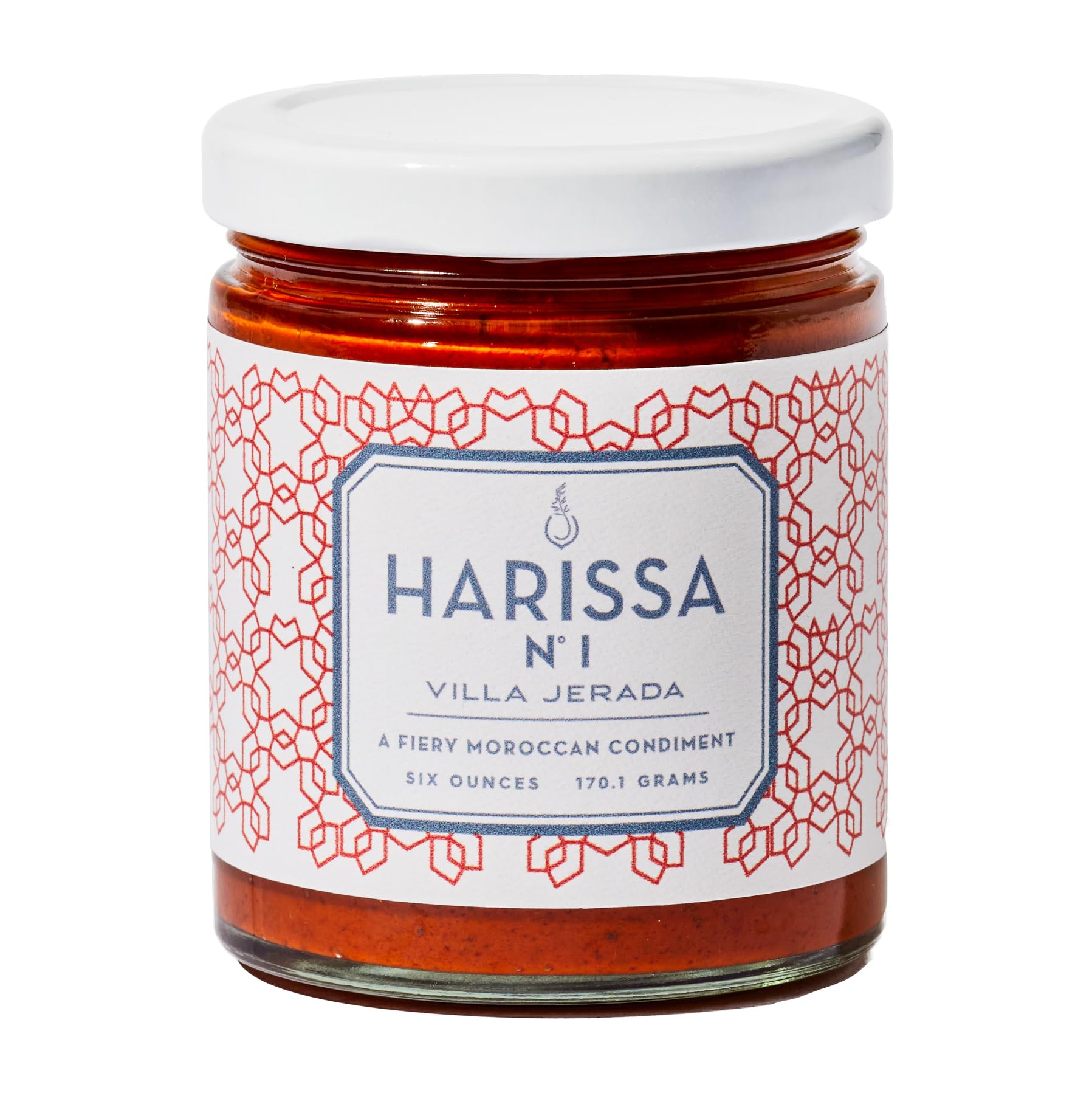 Villa Jerada jar front label showcasing authentic Moroccan harissa benefits