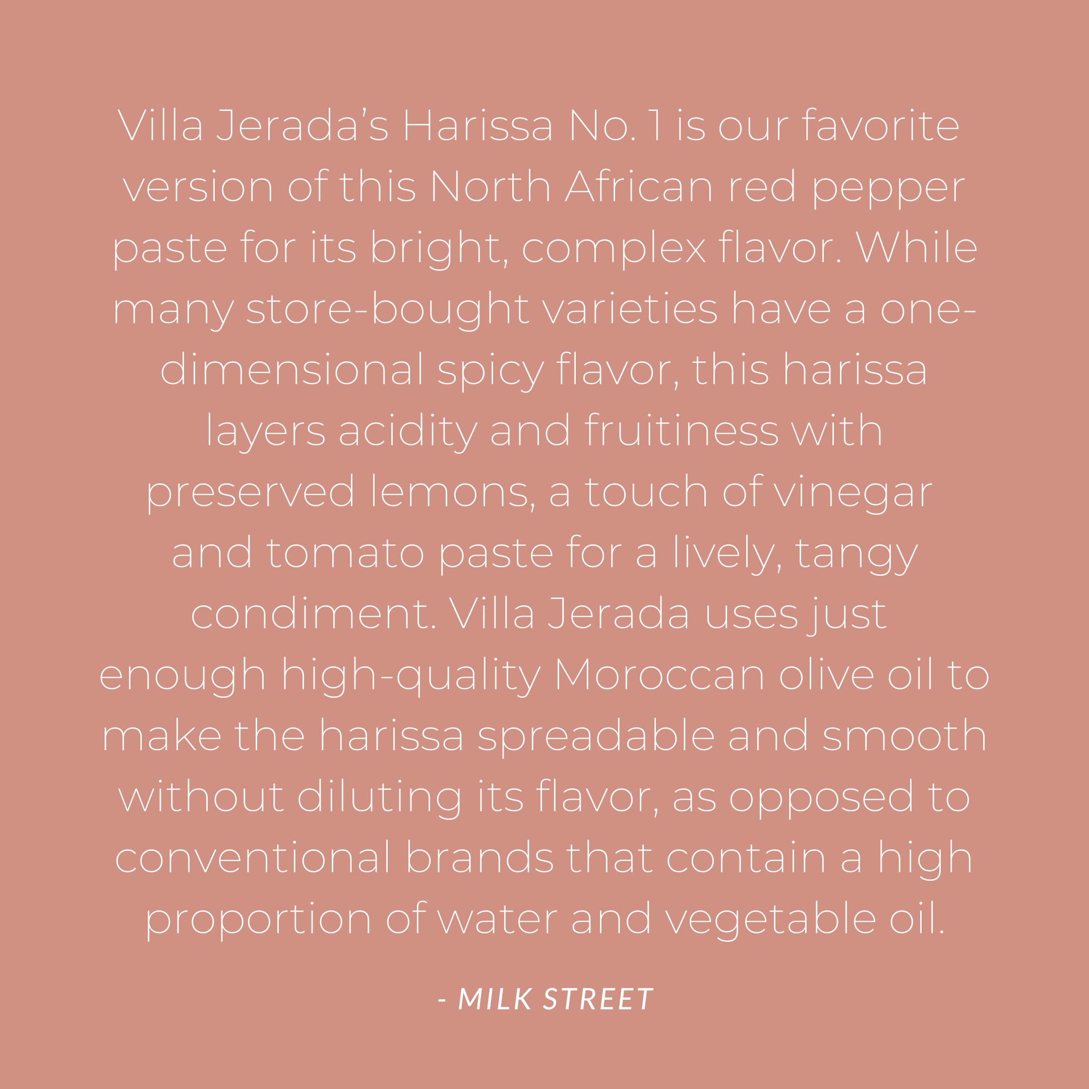 Villa Jerada harissa used as chicken marinade adding deep flavor benefit
