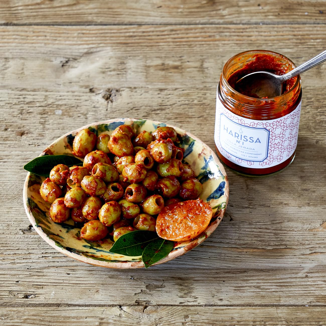 Villa Jerada harissa in bowl ready to stir into sauces for quick boost