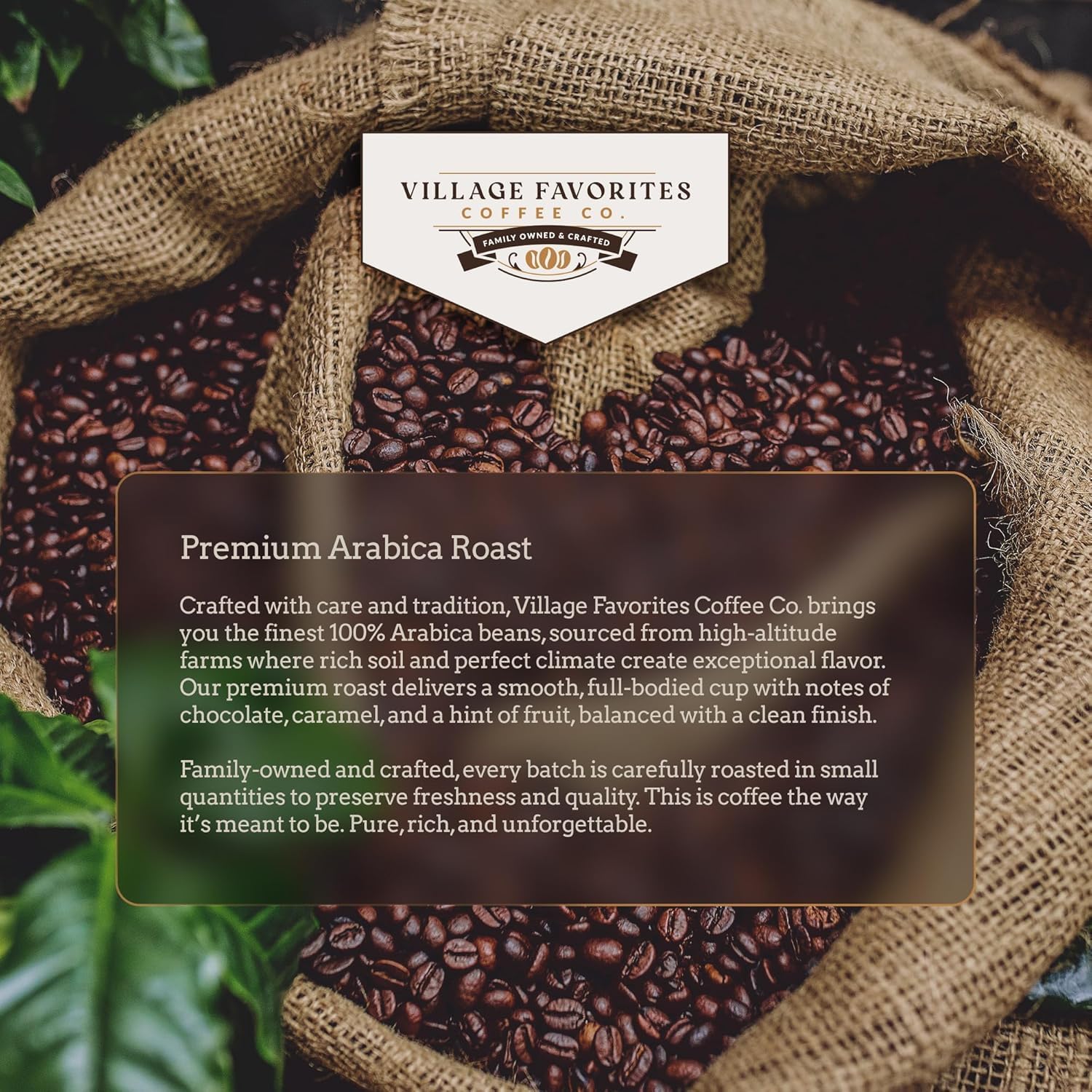 Village Favorites scoop and scale measuring 16oz bag for precise brewing