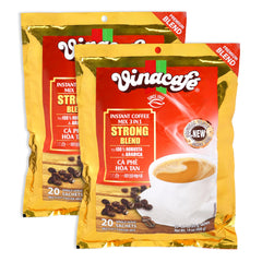 Vinacafe front packaging showing gold red bags and clear branding, highlights convenience