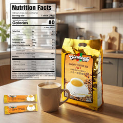 Vinacafe stick close-up displaying sealed mylar packet and freshness benefit