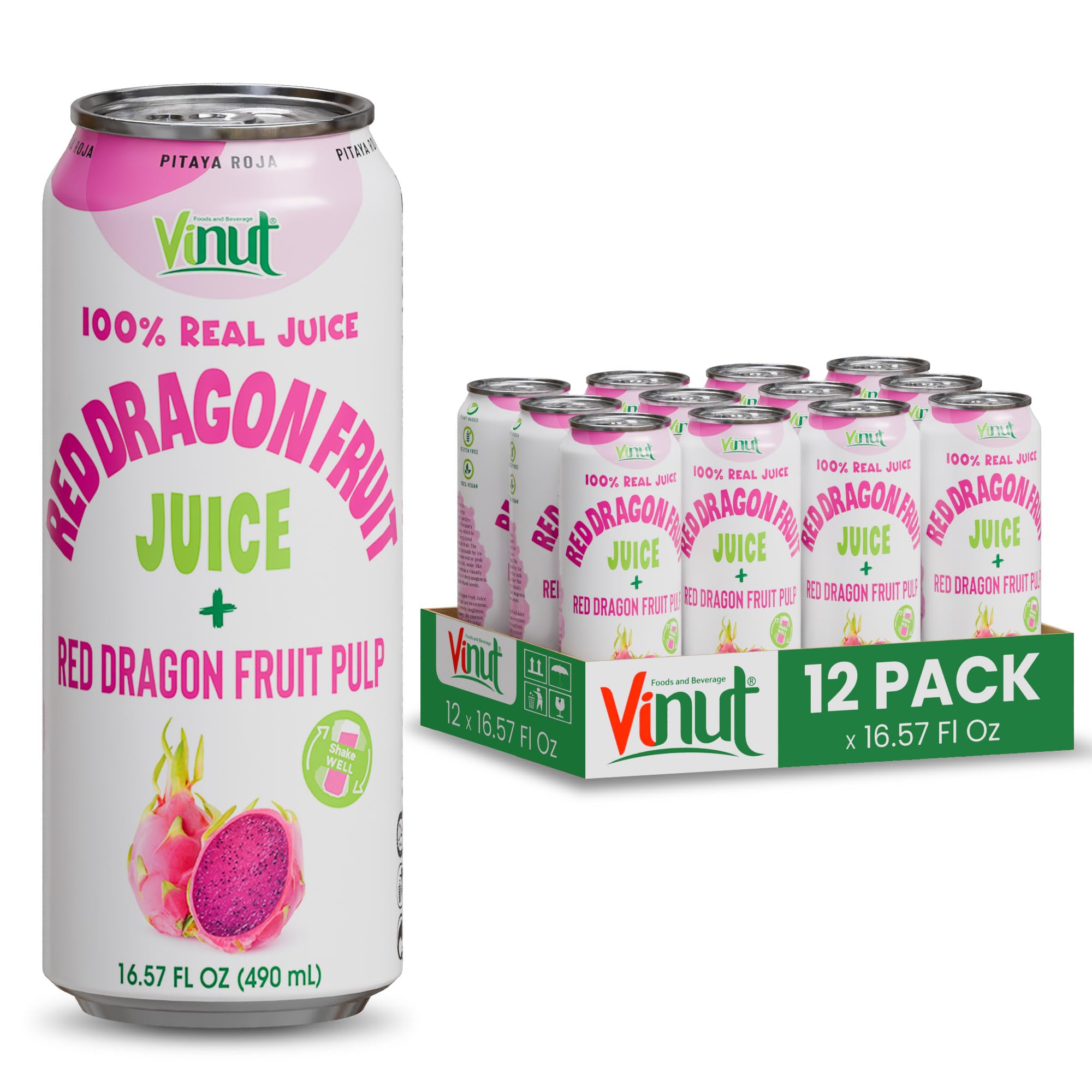 VINUT front can showing label and size, clear product benefit