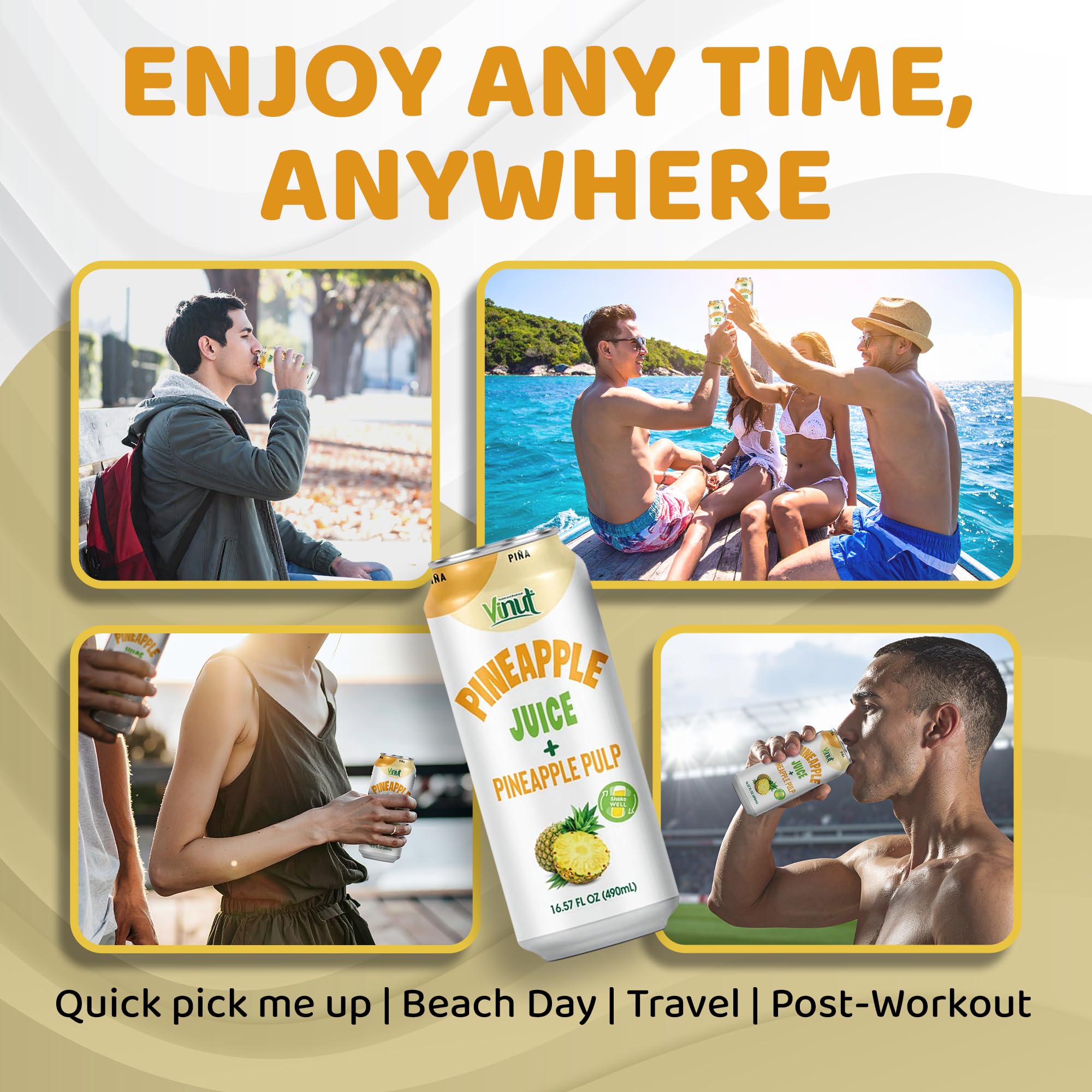 VINUT bottle on kitchen counter next to smoothie, inspires versatile usage