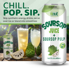 VINUT poured into glass with ice showing refreshing chilled serving benefit