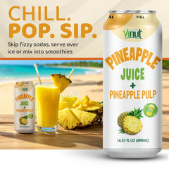 VINUT poured into glass with ice, showcases refreshing serve suggestion