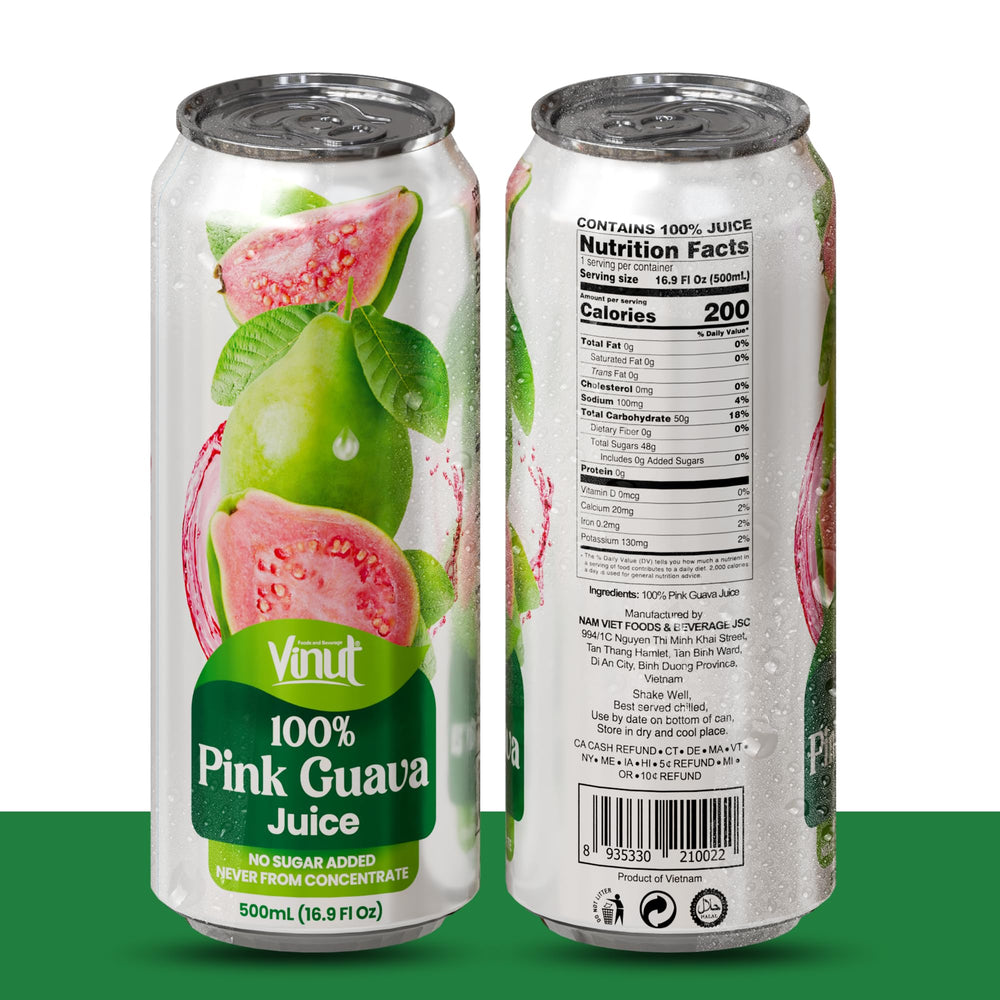 VINUT can side label details ingredients and nutrition for quick info