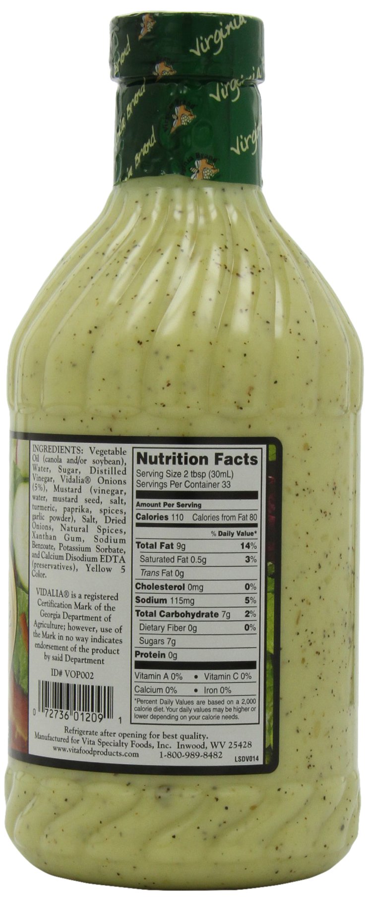 Virginia Brand texture close-up showing smooth vinaigrette consistency