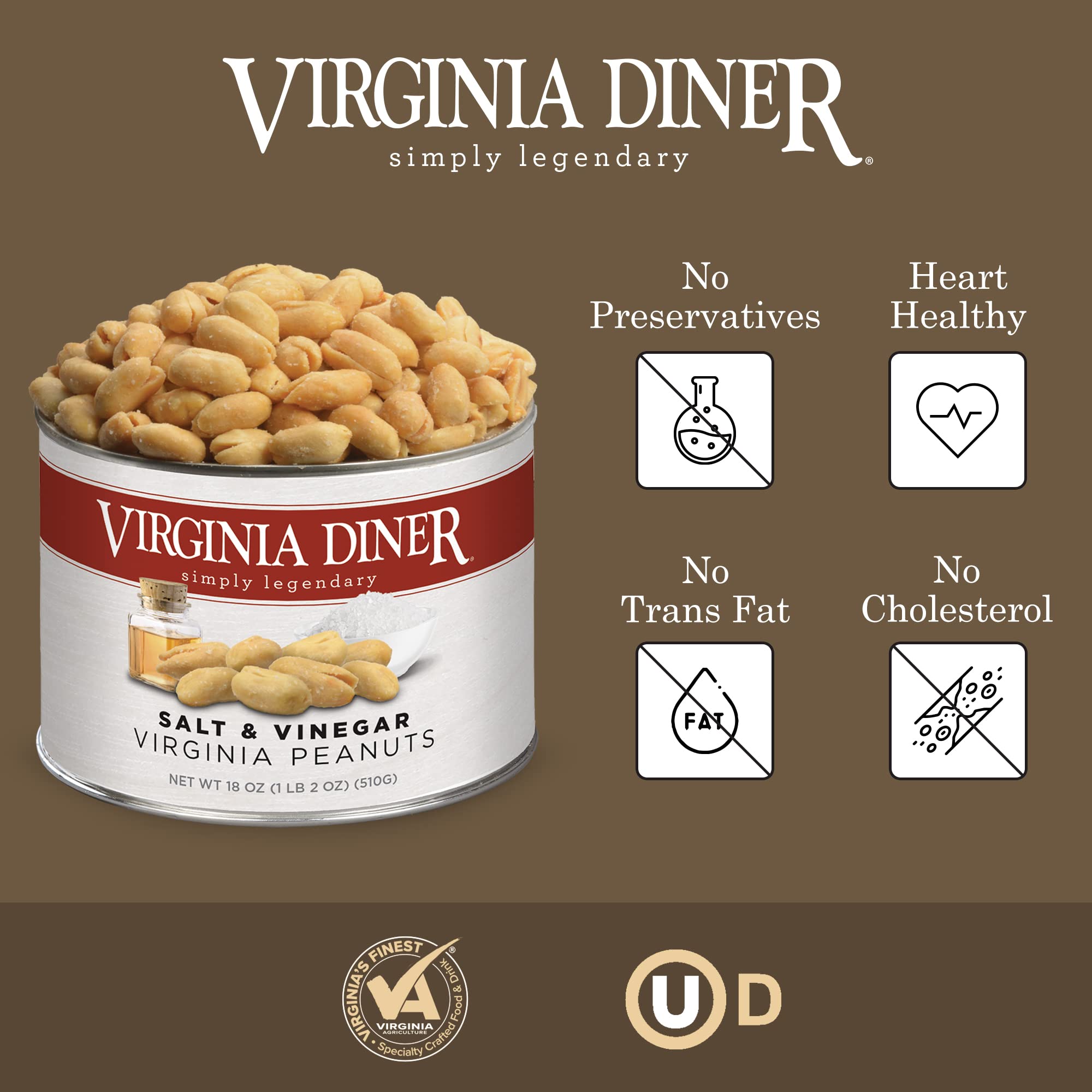 Virginia Diner close-up blister-roasted peanut texture highlighting crispness