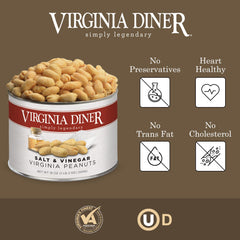Virginia Diner close-up blister-roasted peanut texture highlighting crispness