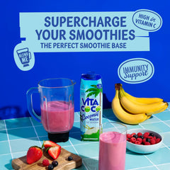Close-up of Vita Coco liquid texture showing clear, natural hydration quality