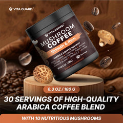 Vita Guard poured cup steaming to show rich aroma and smooth taste