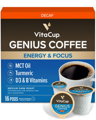 VitaCup front packaging showing 16ct pods and key benefits