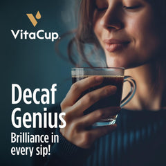 VitaCup pod close-up revealing label and pod design for freshness
