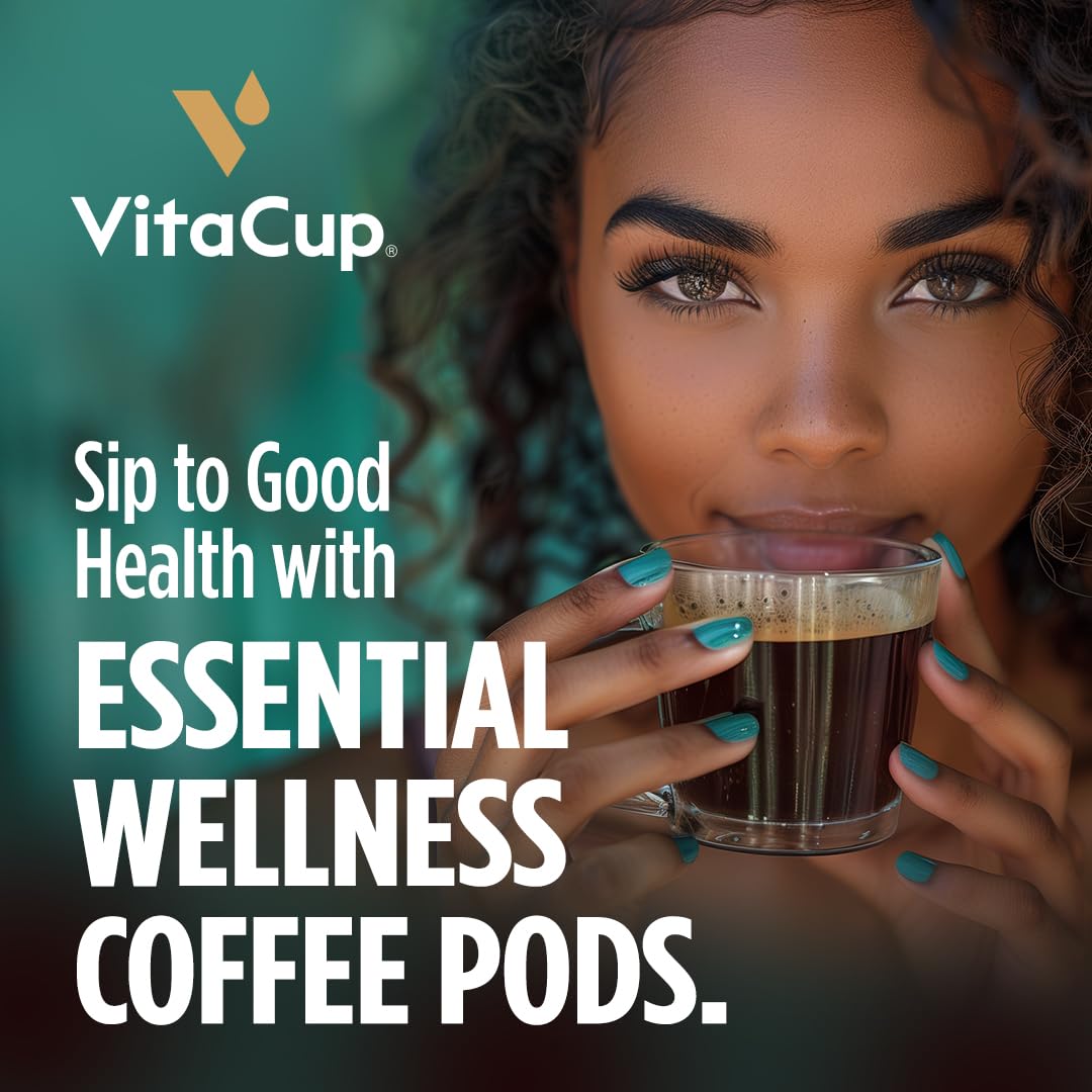 VitaCup single pod close-up highlighting pod seal and easy brewing