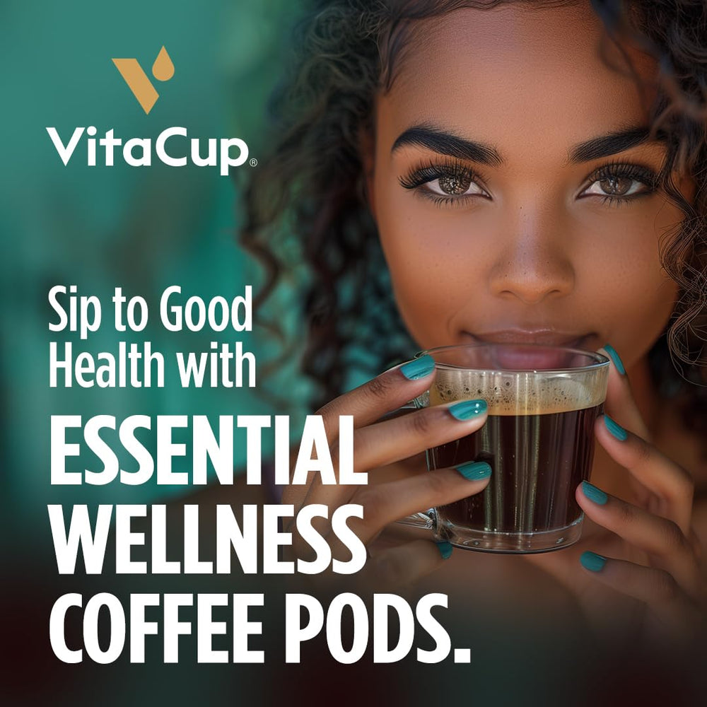 VitaCup single pod close-up highlighting pod seal and easy brewing