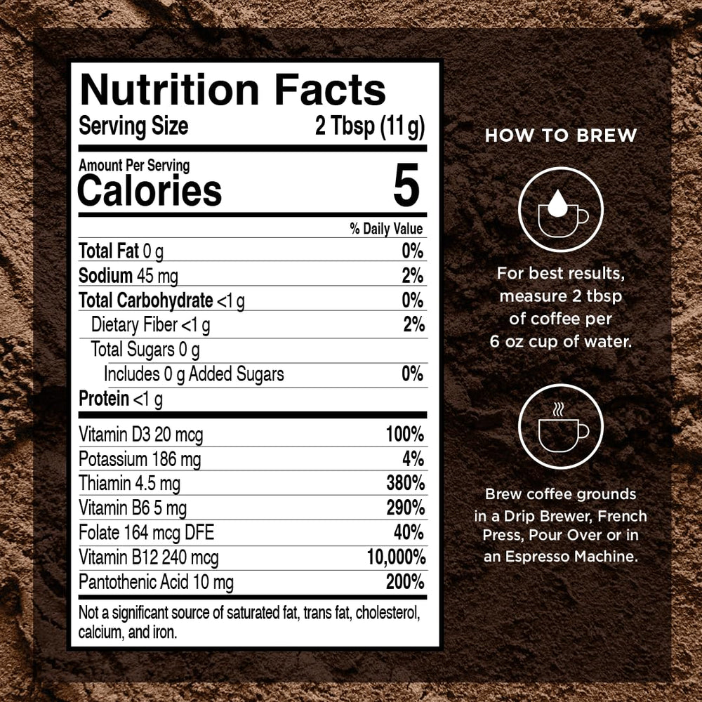 VitaCup 20oz bag beside common objects to show package scale and servings