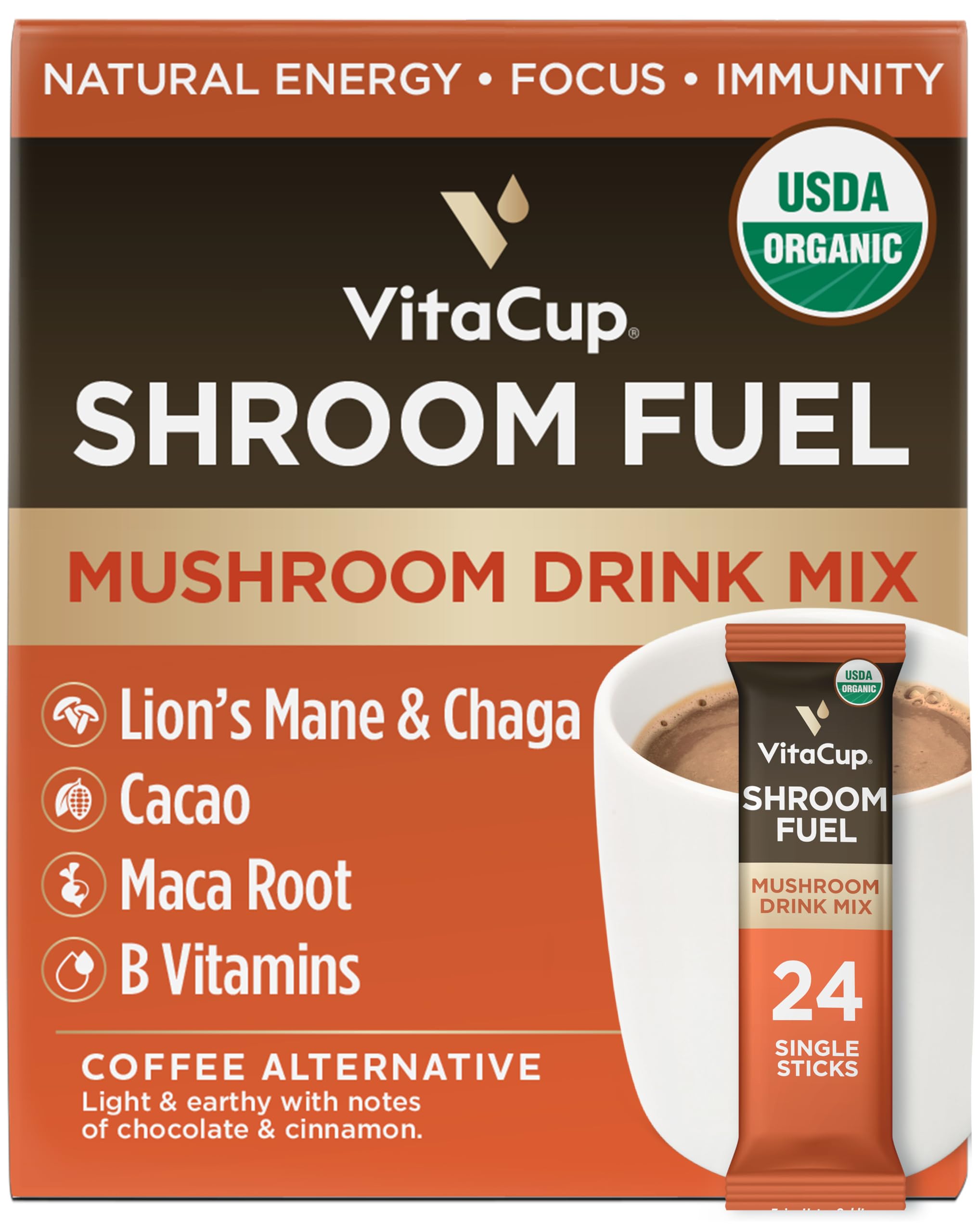 VitaCup front packaging showing 24-count box and brand benefits