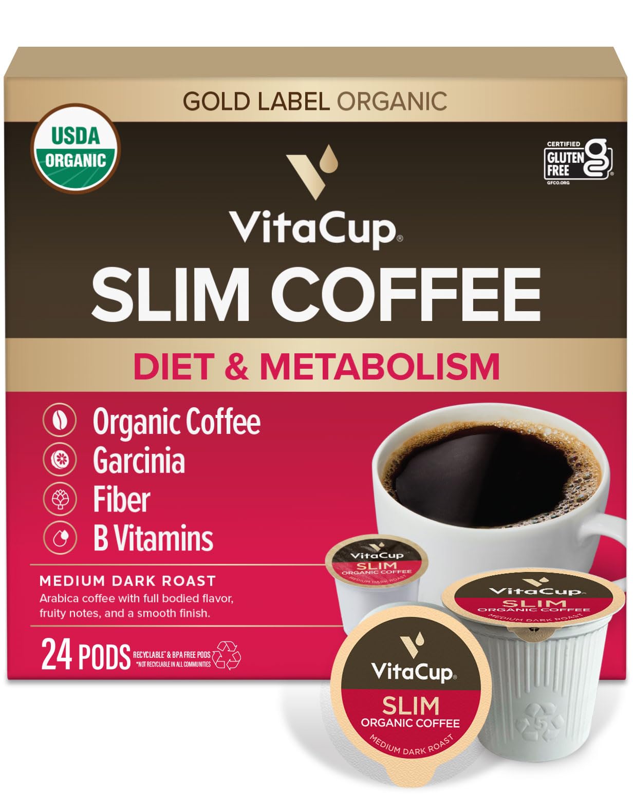 VitaCup front packaging showing 24ct box and product name for quick identification