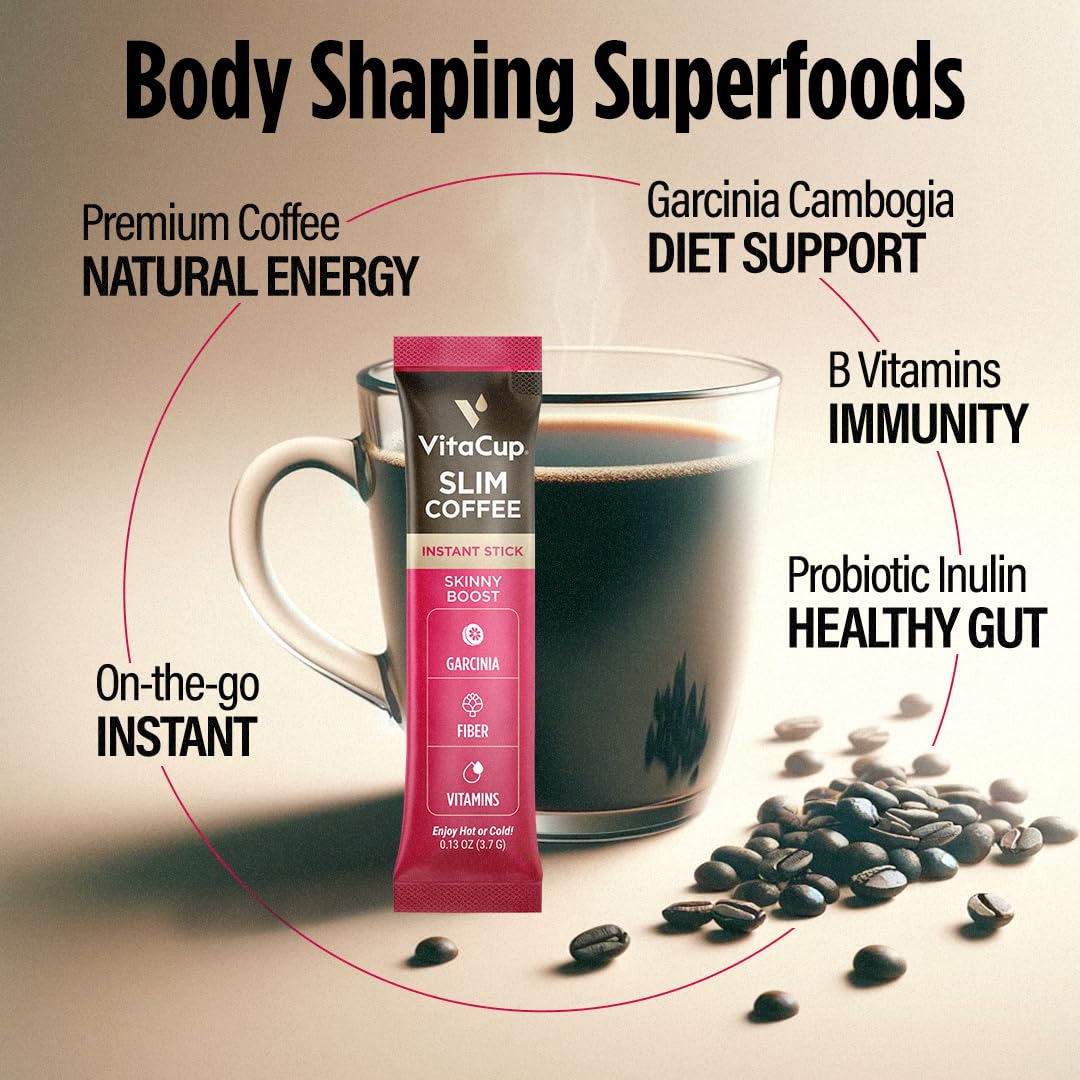 VitaCup slim instant powder texture in spoon highlighting fast-dissolve benefit