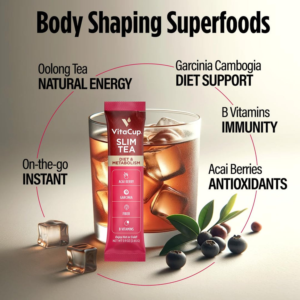 VitaCup slim powdered texture close-up revealing fine instant mixability