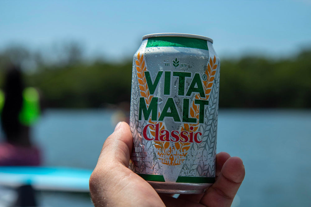 Vitamalt classic beside plated meal illustrating pairing and dining benefit