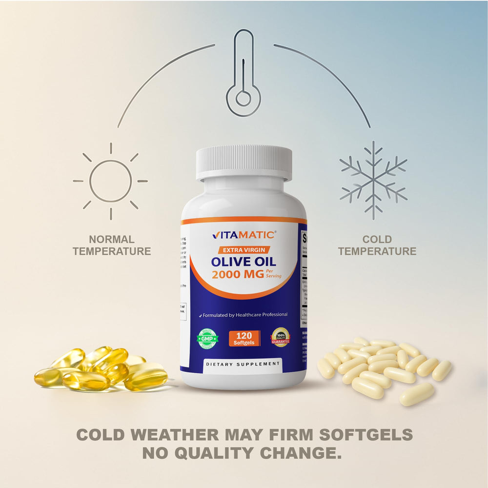 Vitamatic bottle next to a ruler for size comparison demonstrating 120 softgels supply
