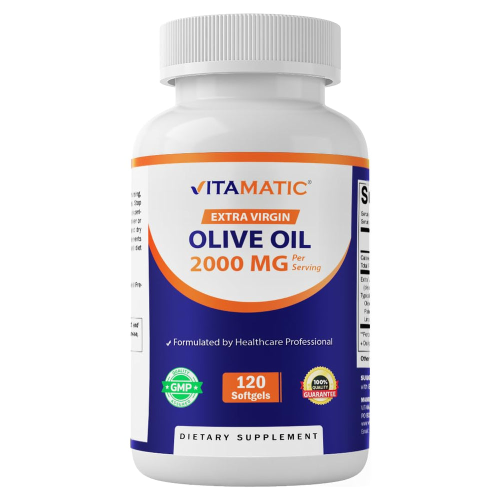 Vitamatic bottle front view showing label and count, highlights concentrated 2000 mg benefit