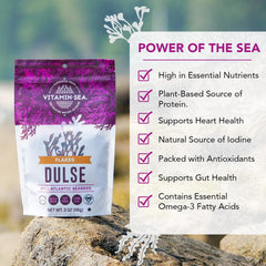 VITAMINSEA toasted whole dulse leaves as a crunchy, savory snack option